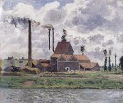 Factory near Pontoise Usine pres de Pontoise Camille Pissarro